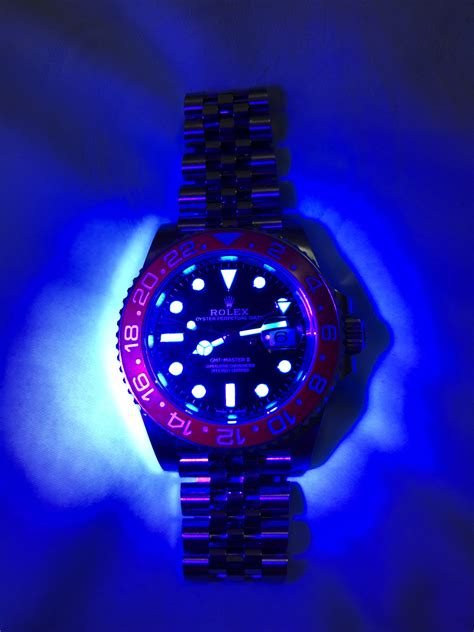 rolex uv light pepsi